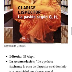 vogue-libreria-dedalus-articulo-10-libros-clarice-lispector-la-pasion-segun-g-h